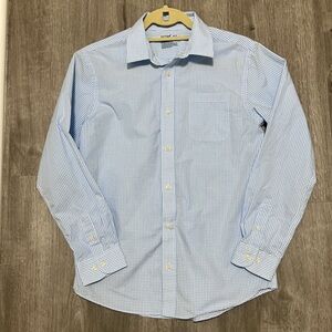 Cat & Jack Boys Blue Checkered Button Down, size XL (14)‎